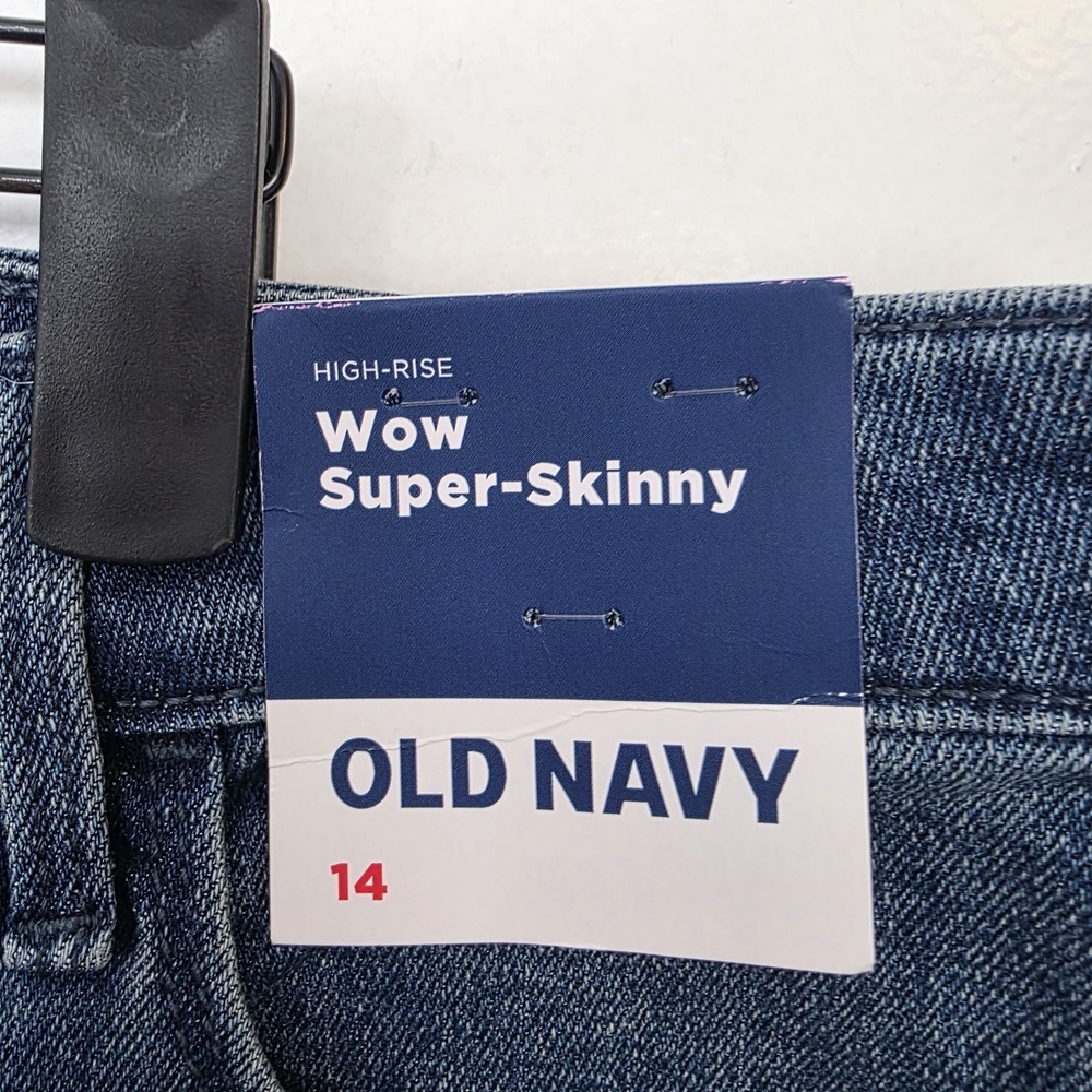 Old Navy High Rise Medium Wash Stretch Classic Wow Super Skinny Jeans Size 14 - Picture 3 of 8